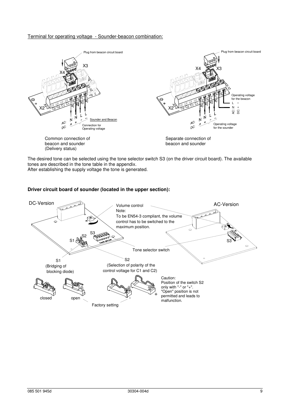 Dc-version ac-version | Pfannenberg PATROL PA X 5 Series User Manual | Page 9 / 24