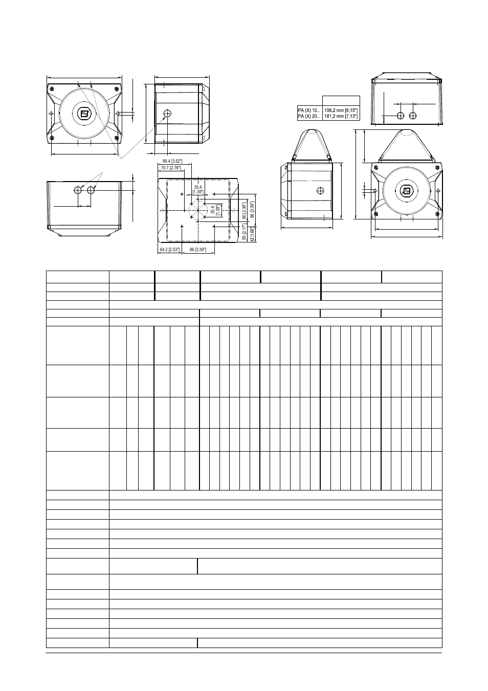 Instructions d’utilisation et de montage, Dimensions, Caractéristiques techniques | Pfannenberg PATROL PA X 20 Series User Manual | Page 12 / 24