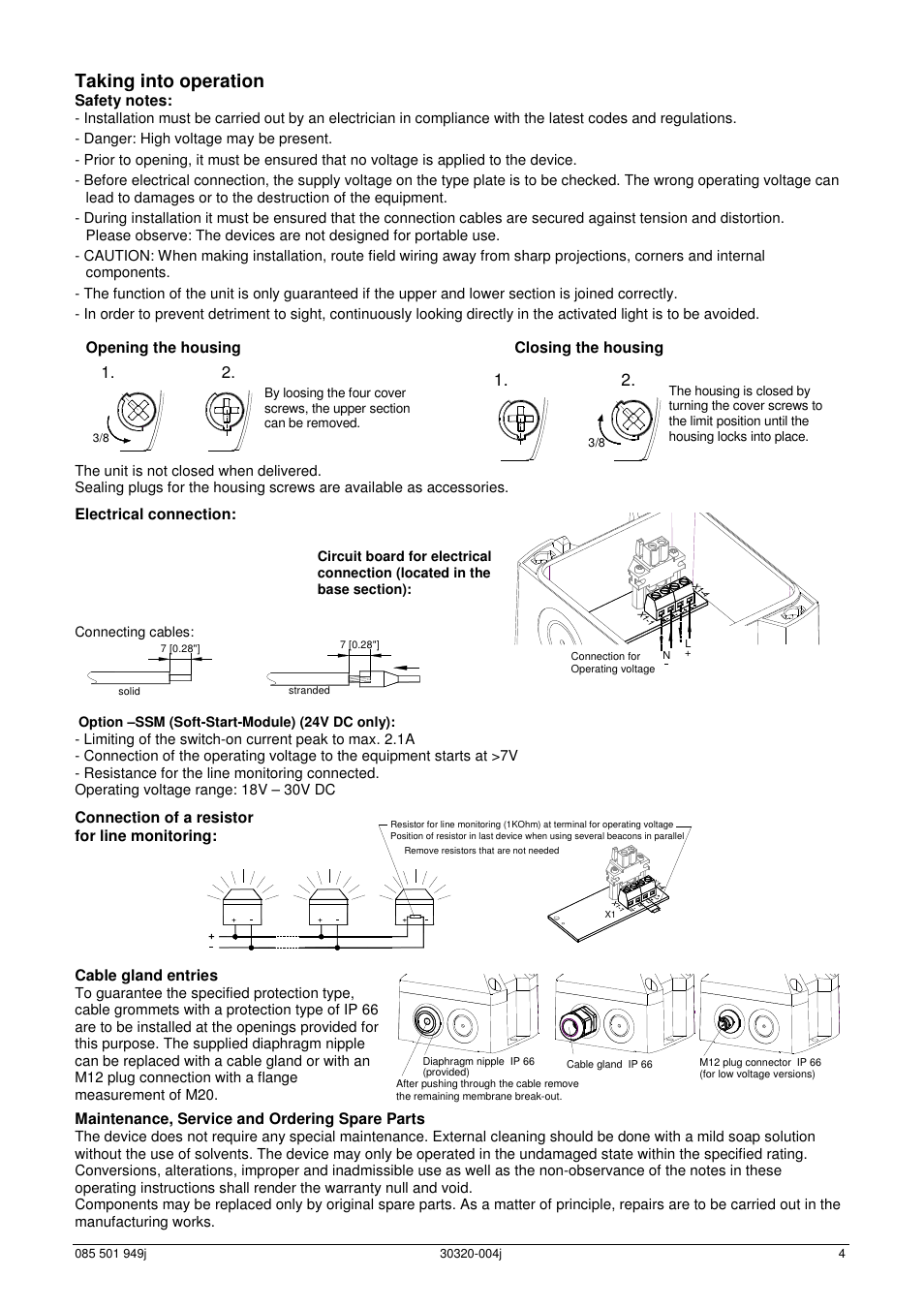 Taking into operation | Pfannenberg PYRA PY X-S-05 Series User Manual | Page 4 / 8