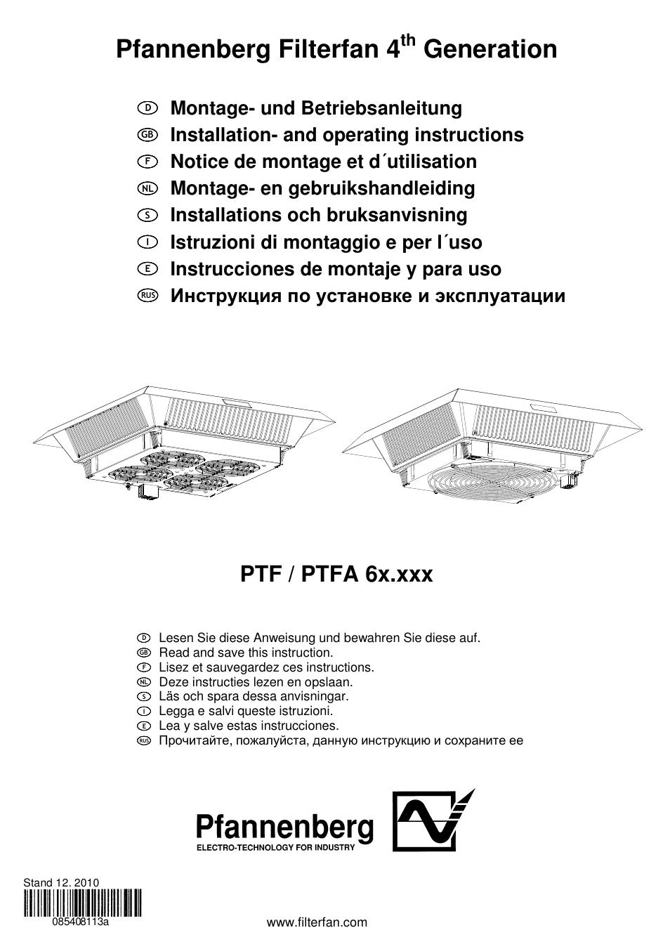 Pfannenberg PTF 61000 User Manual | 4 pages