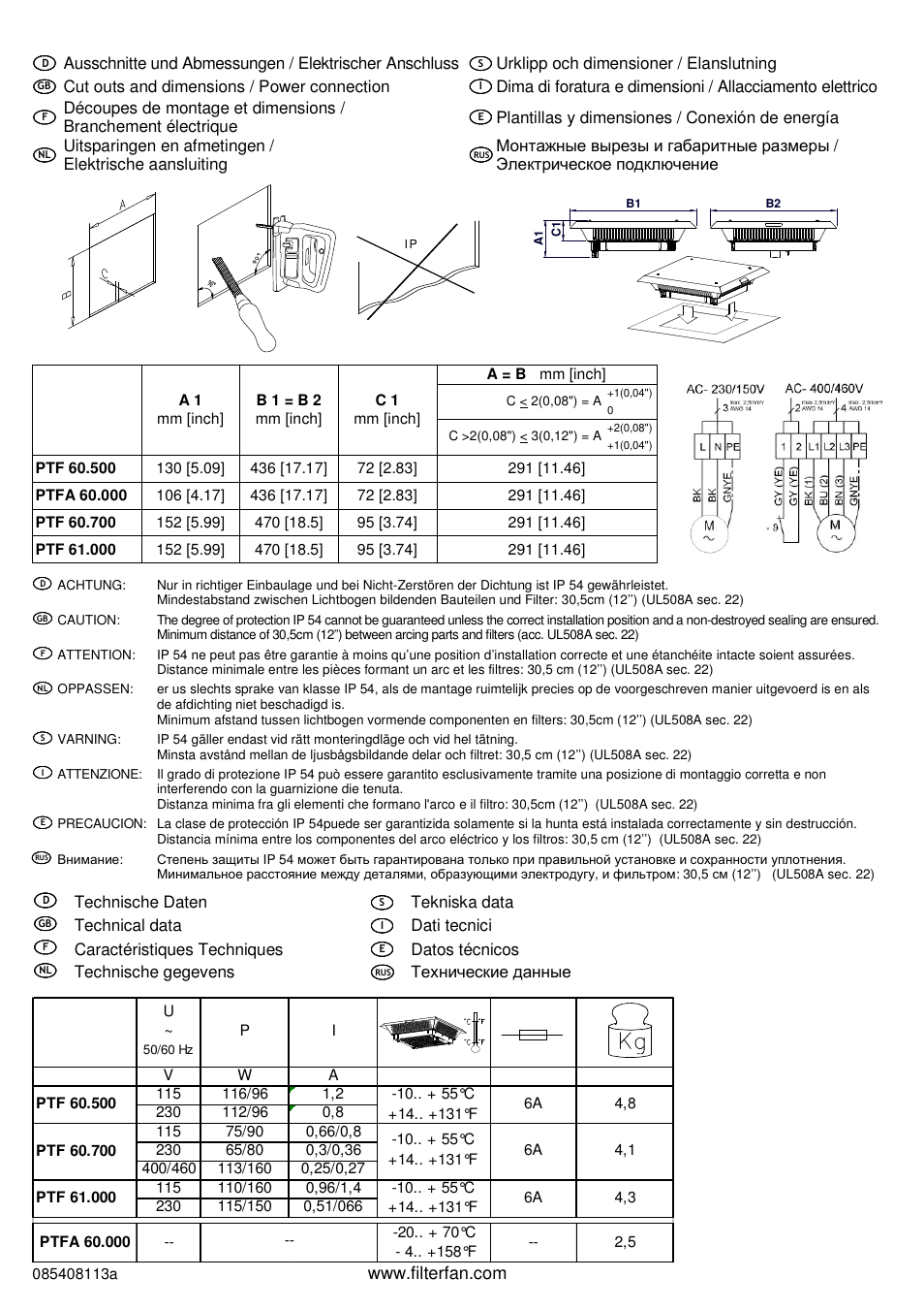 Pfannenberg PTF 61000 User Manual | Page 2 / 4