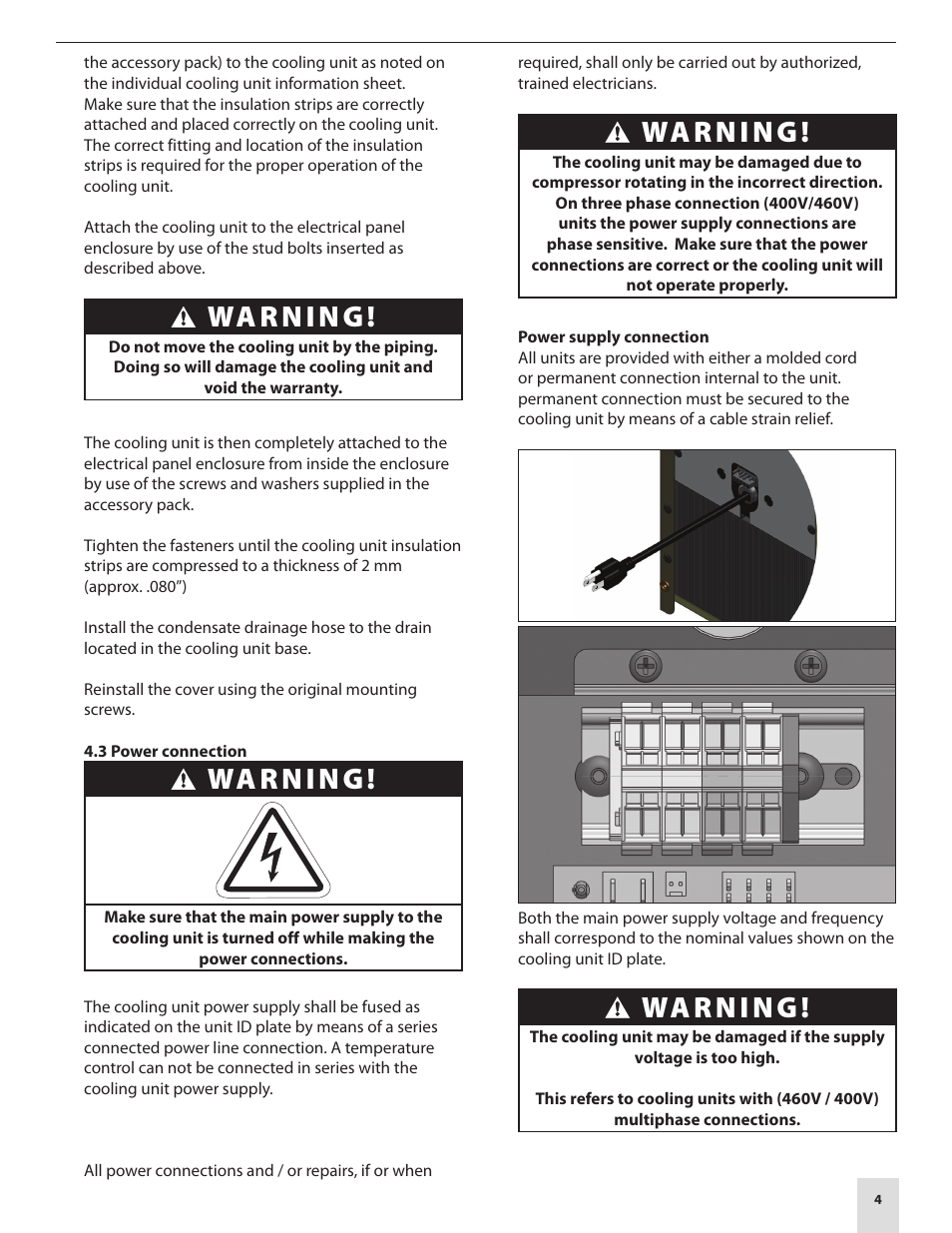Warning | Pfannenberg DTS 3000 Series User Manual | Page 7 / 18