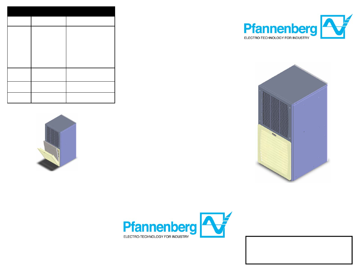 Pfannenberg DTS 3081 User Manual | 2 pages