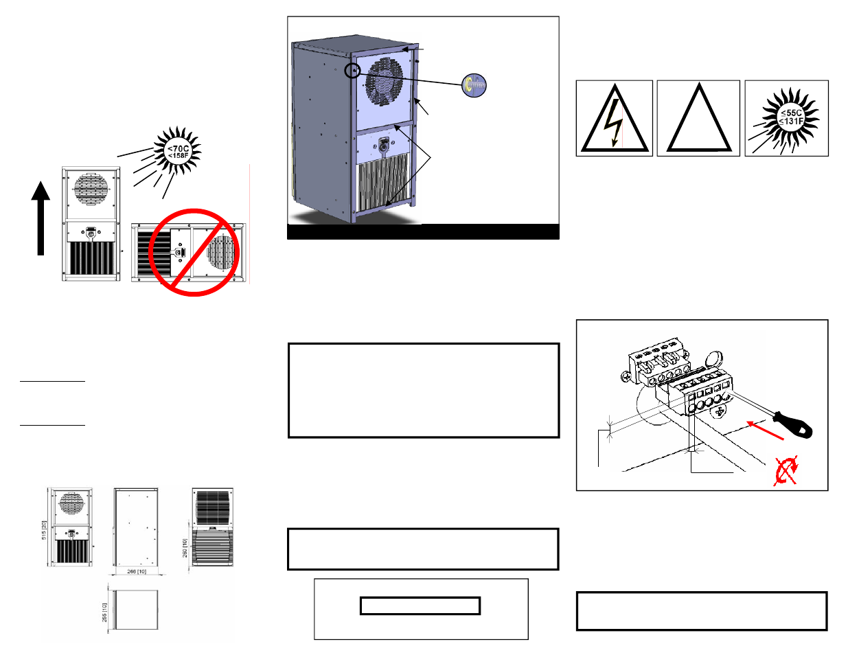 Handling, General information, Testing and startup procedure | Mounting insulation installation | Pfannenberg DTS 3081 User Manual | Page 2 / 2