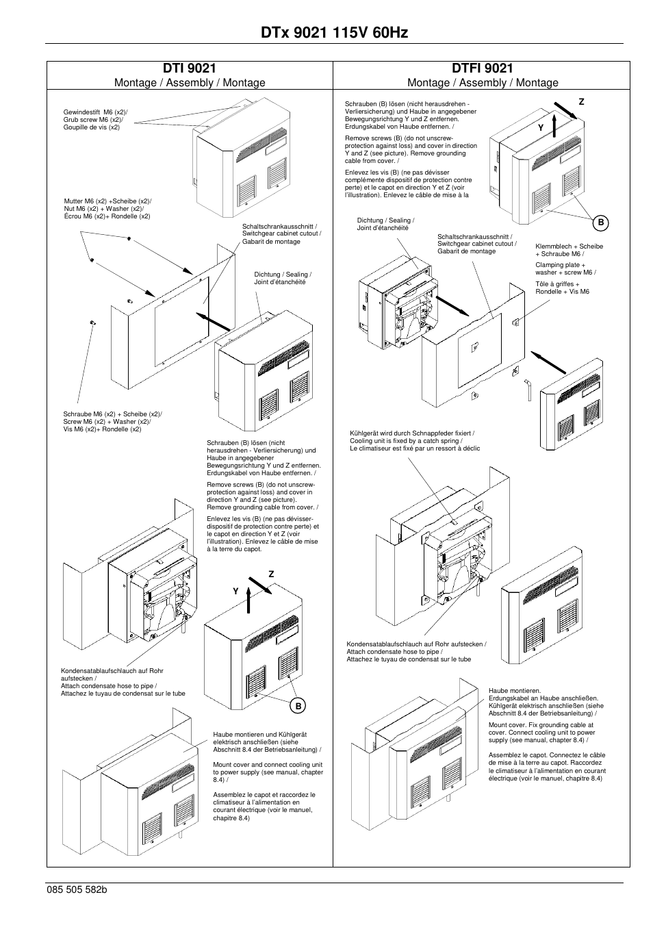 Dti 9021, Dtfi 9021 | Pfannenberg DTx 9021 115V 60Hz User Manual | Page 3 / 4