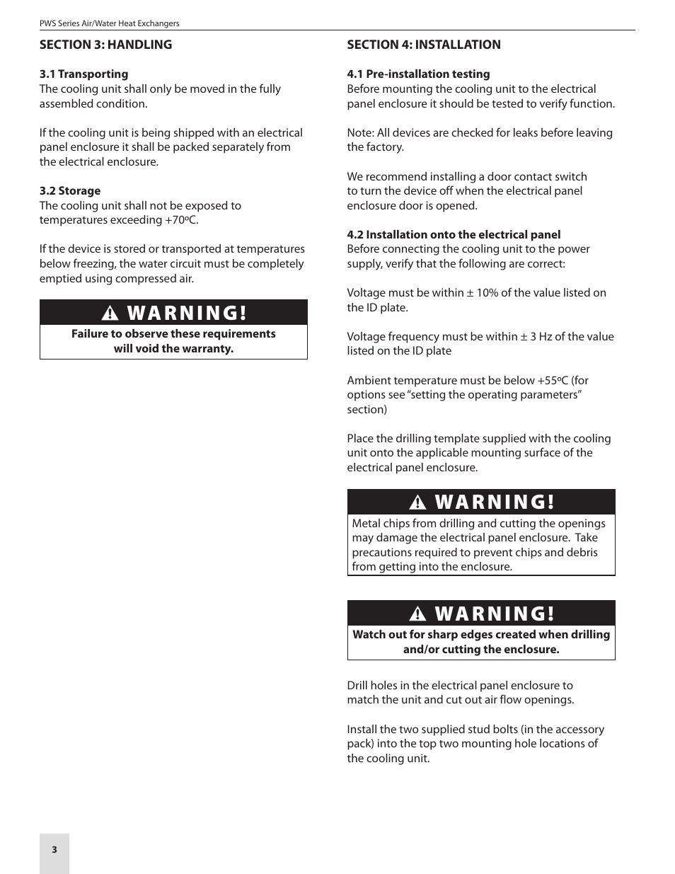 Pfannenberg PWS Series User Manual | Page 6 / 16