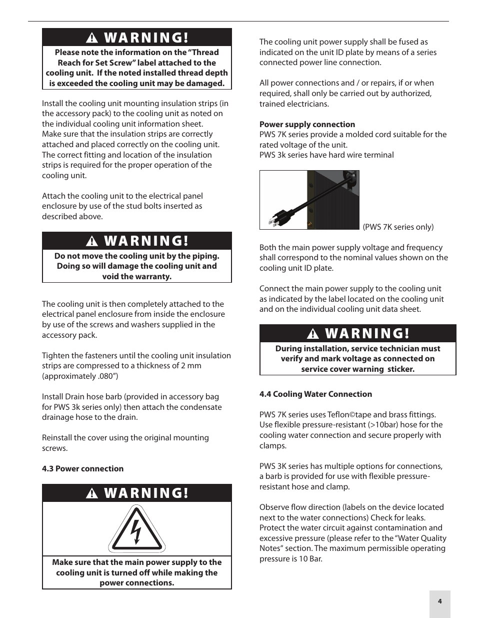 Pfannenberg PWS Series User Manual | Page 7 / 16