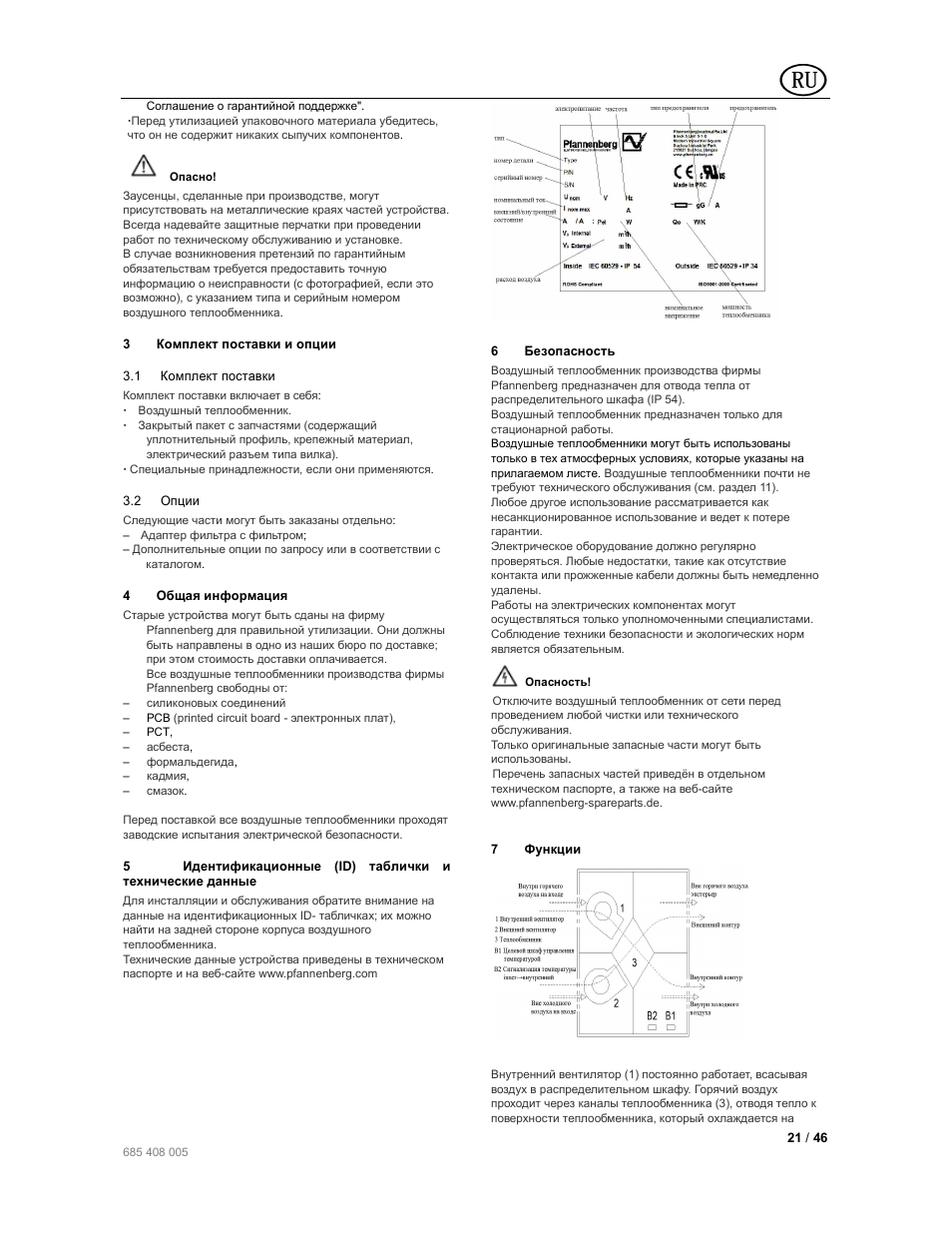 Pfannenberg PAI User Manual | Page 21 / 46