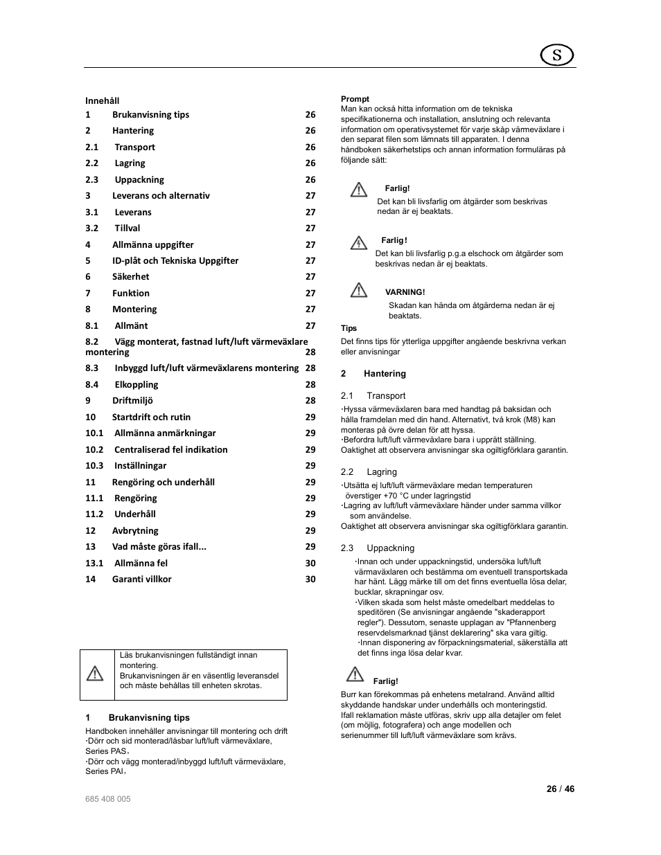 Pfannenberg PAI User Manual | Page 26 / 46