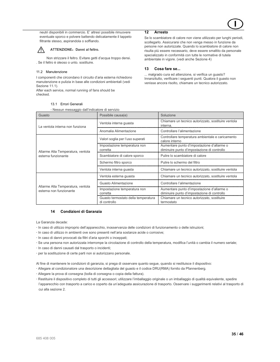 Pfannenberg PAI User Manual | Page 35 / 46