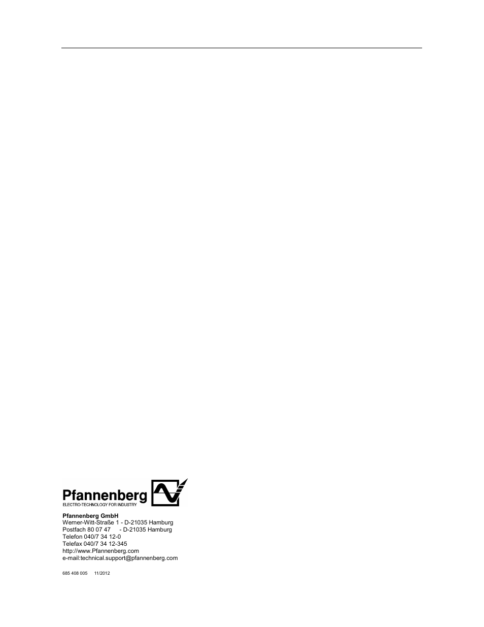 Pfannenberg PAI User Manual | Page 46 / 46