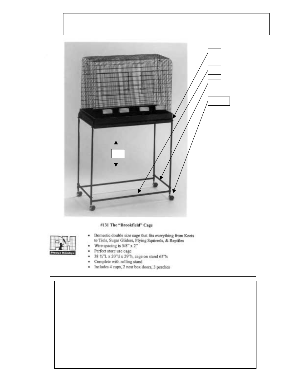 Prevue Pet 131 User Manual | 1 page