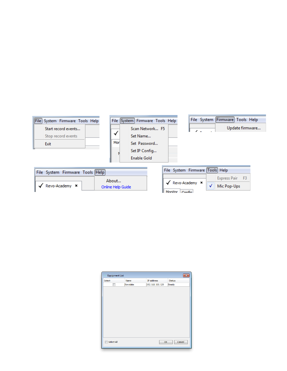 Configuration settings | Revolabs Executive HD User Manual | Page 12 / 42