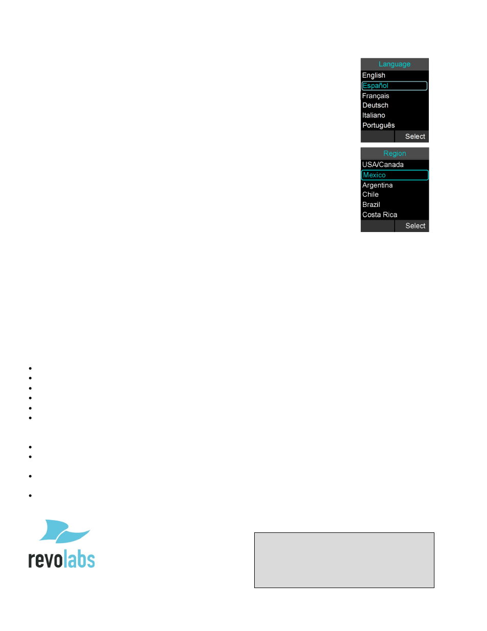 Safety warnings, Configuring the phone, Making a call | Revolabs FLX2 User Manual | Page 2 / 2