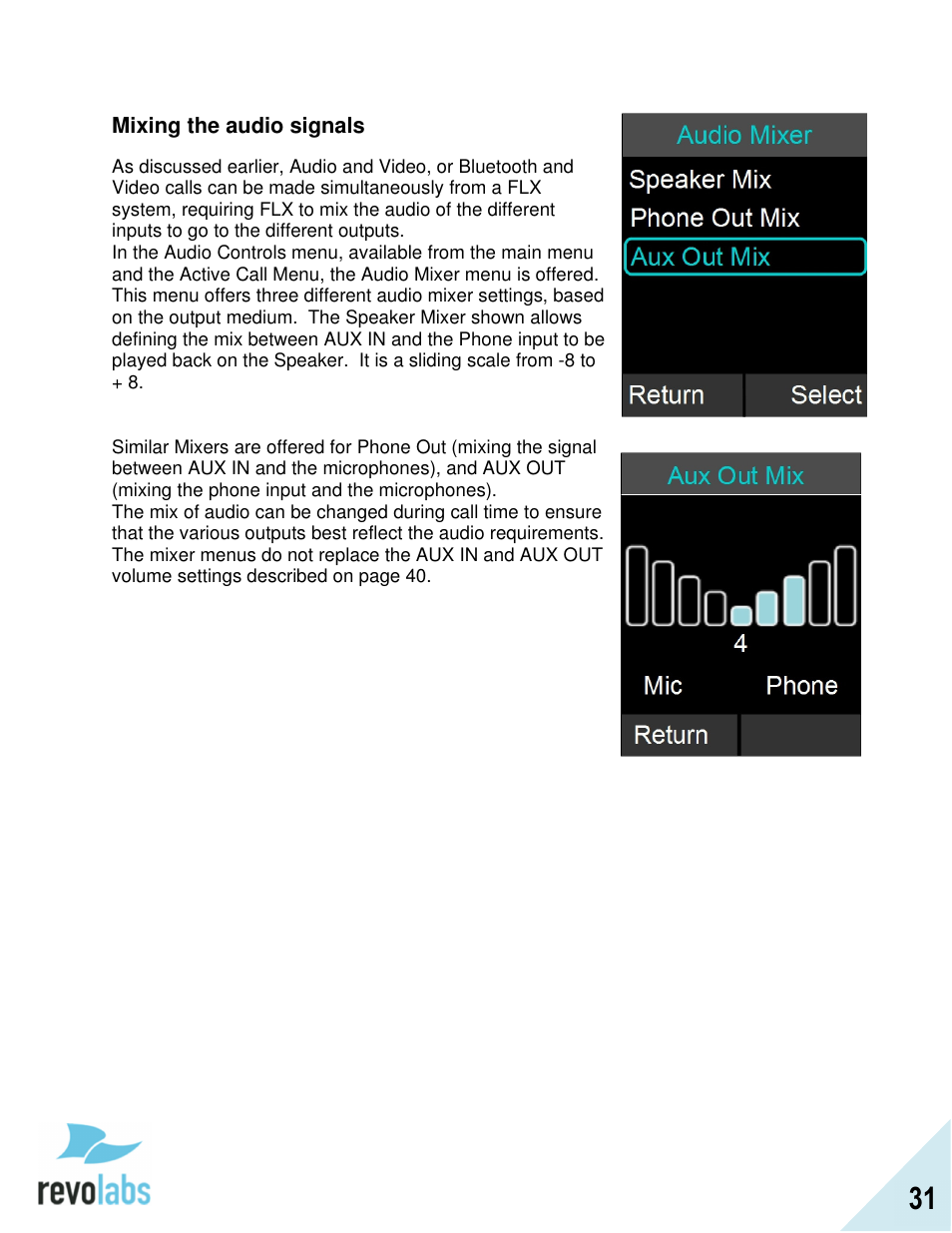 Revolabs FLX2 Advanced User Manual | Page 31 / 73