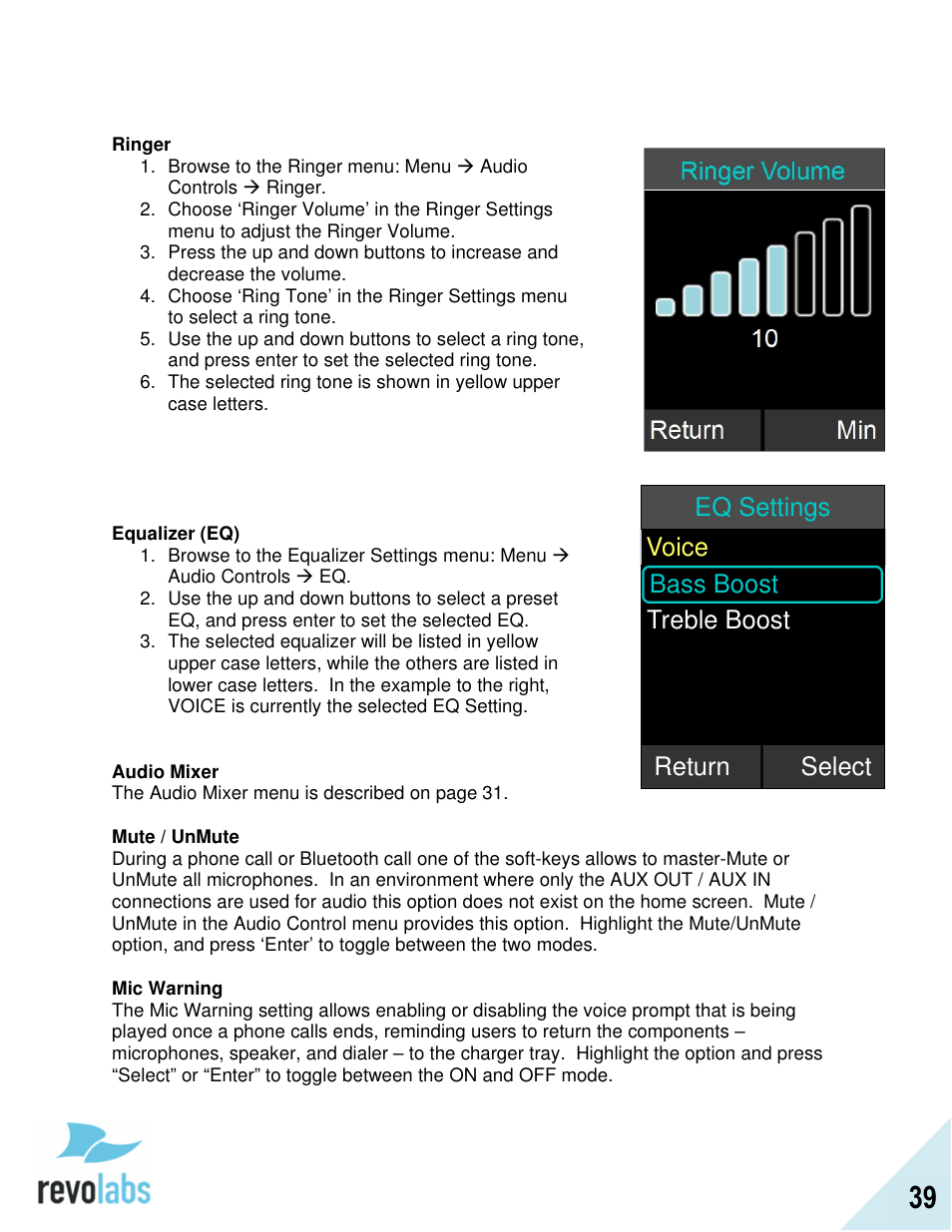 Revolabs FLX2 Advanced User Manual | Page 39 / 73