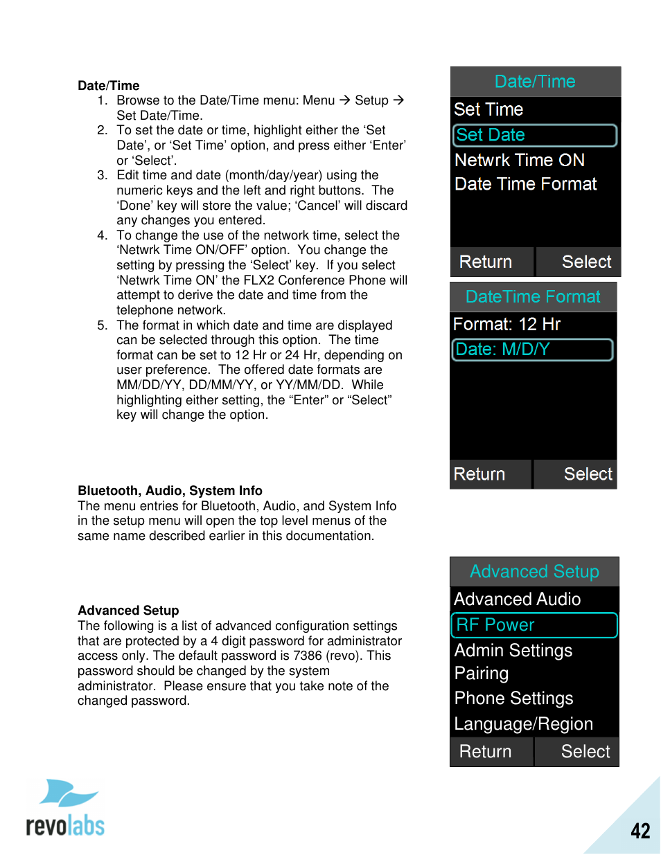 Revolabs FLX2 Advanced User Manual | Page 42 / 73