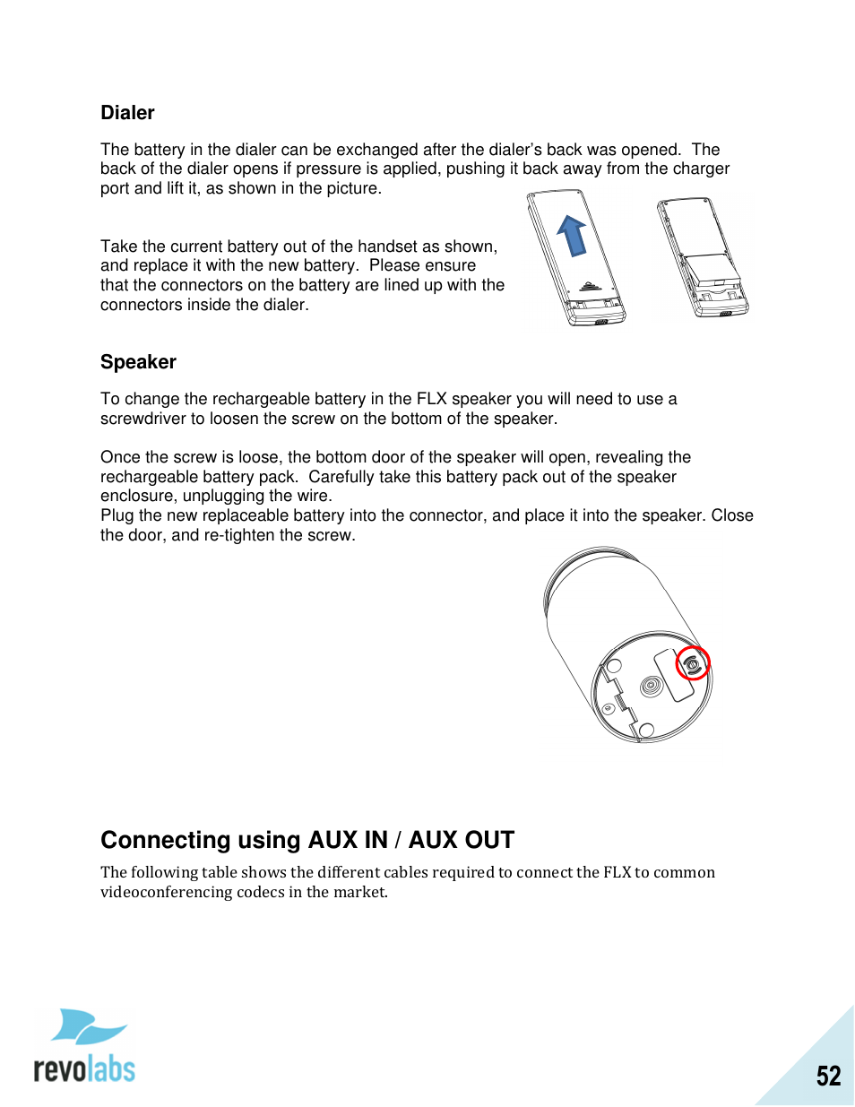 Revolabs FLX2 Advanced User Manual | Page 52 / 73
