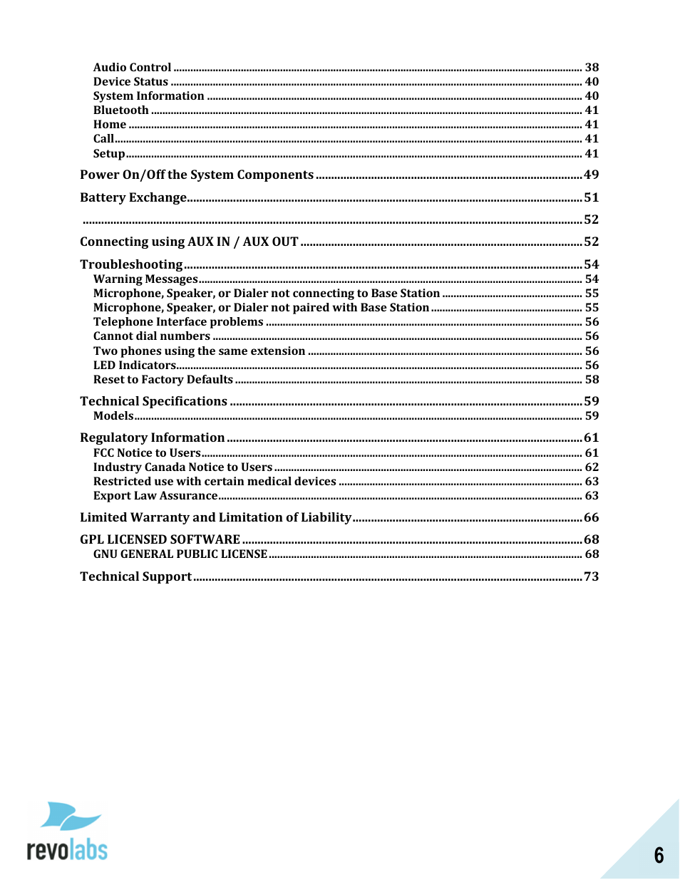 Revolabs FLX2 Advanced User Manual | Page 6 / 73