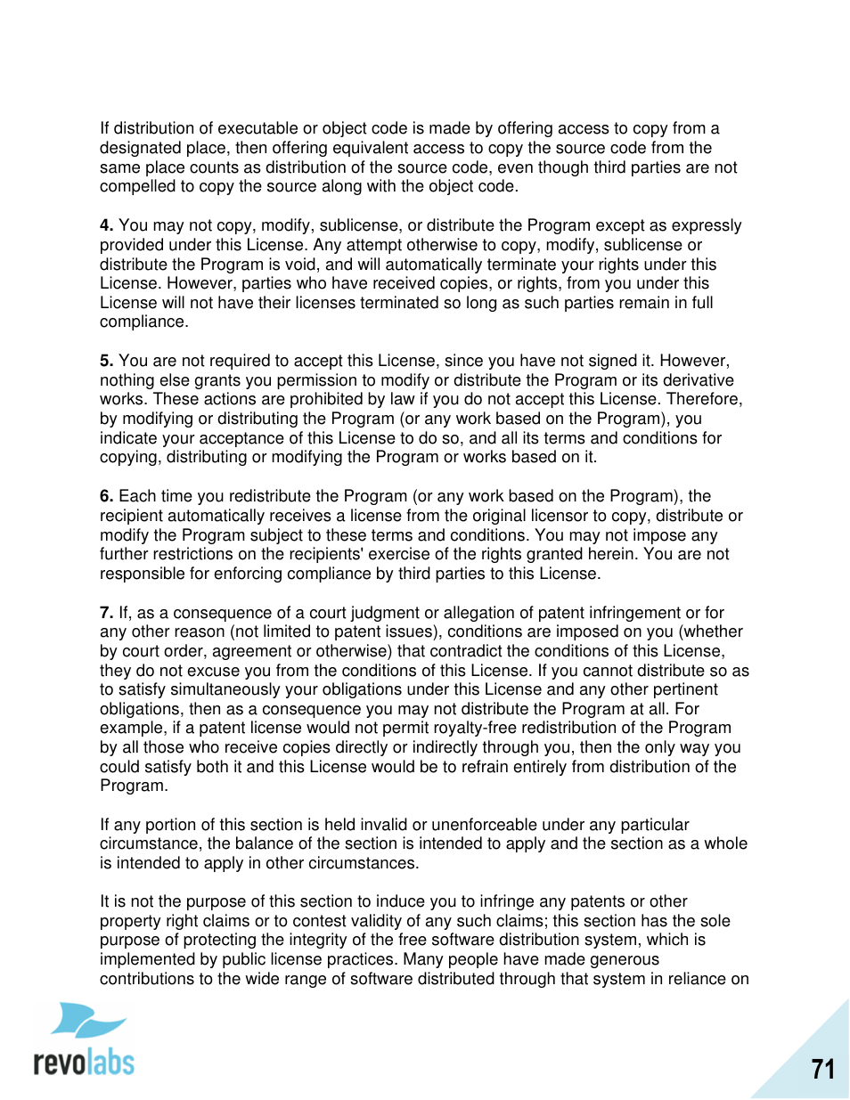 Revolabs FLX2 Advanced User Manual | Page 71 / 73