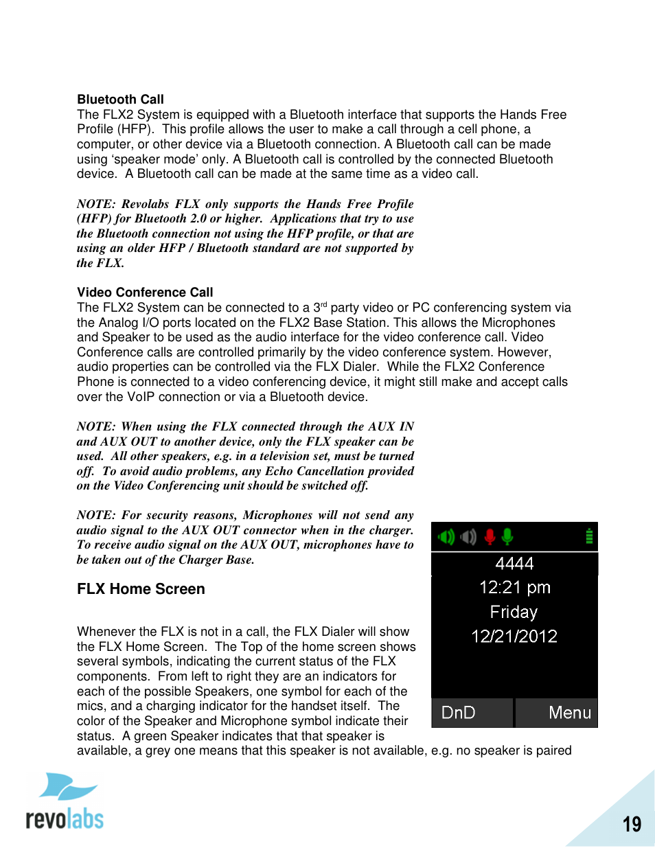 Revolabs FLX2 VoIP Advanced User Manual | Page 19 / 99