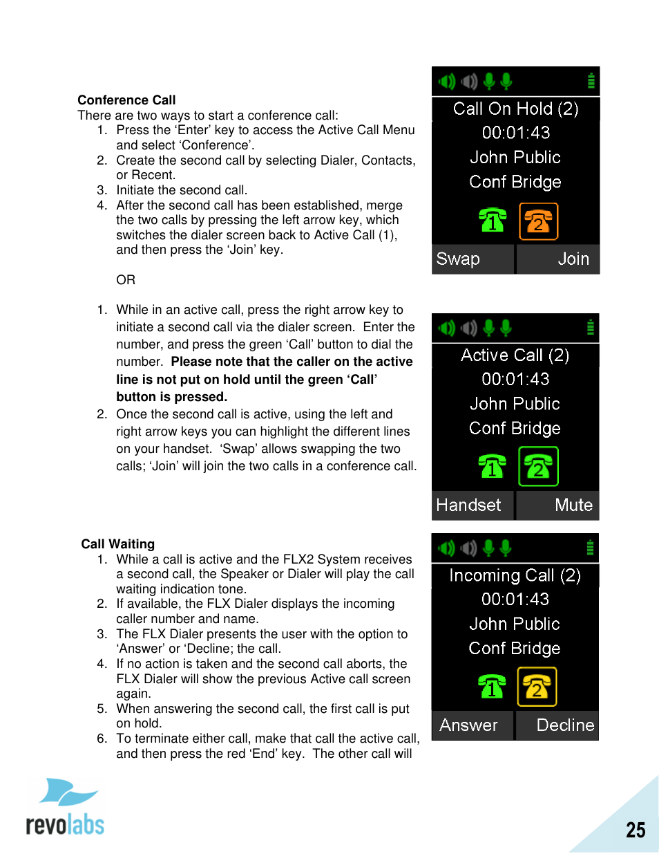 Revolabs FLX2 VoIP Advanced User Manual | Page 25 / 99