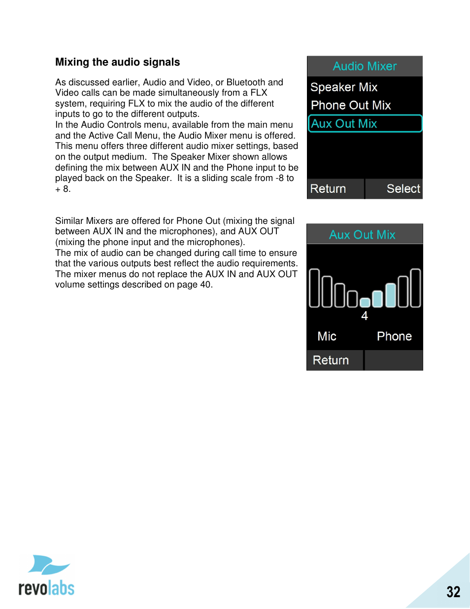 Revolabs FLX2 VoIP Advanced User Manual | Page 32 / 99