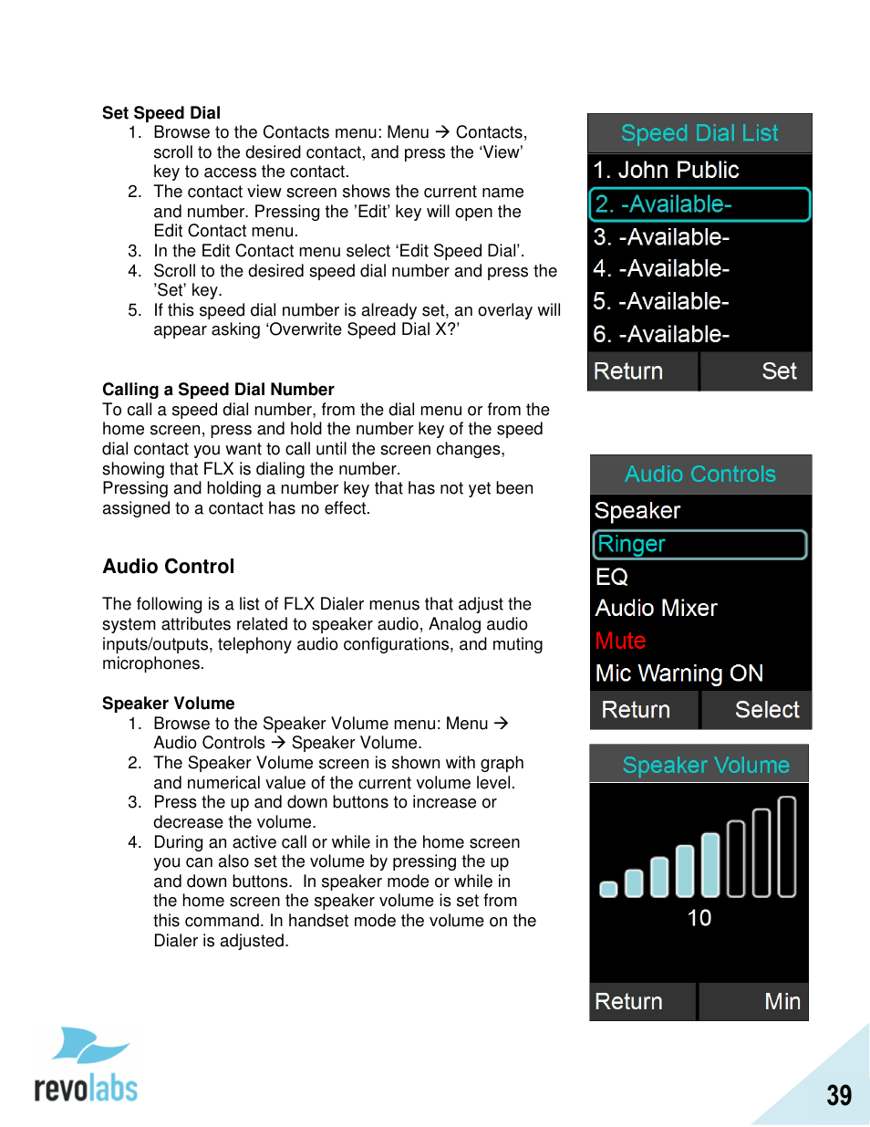 Revolabs FLX2 VoIP Advanced User Manual | Page 39 / 99