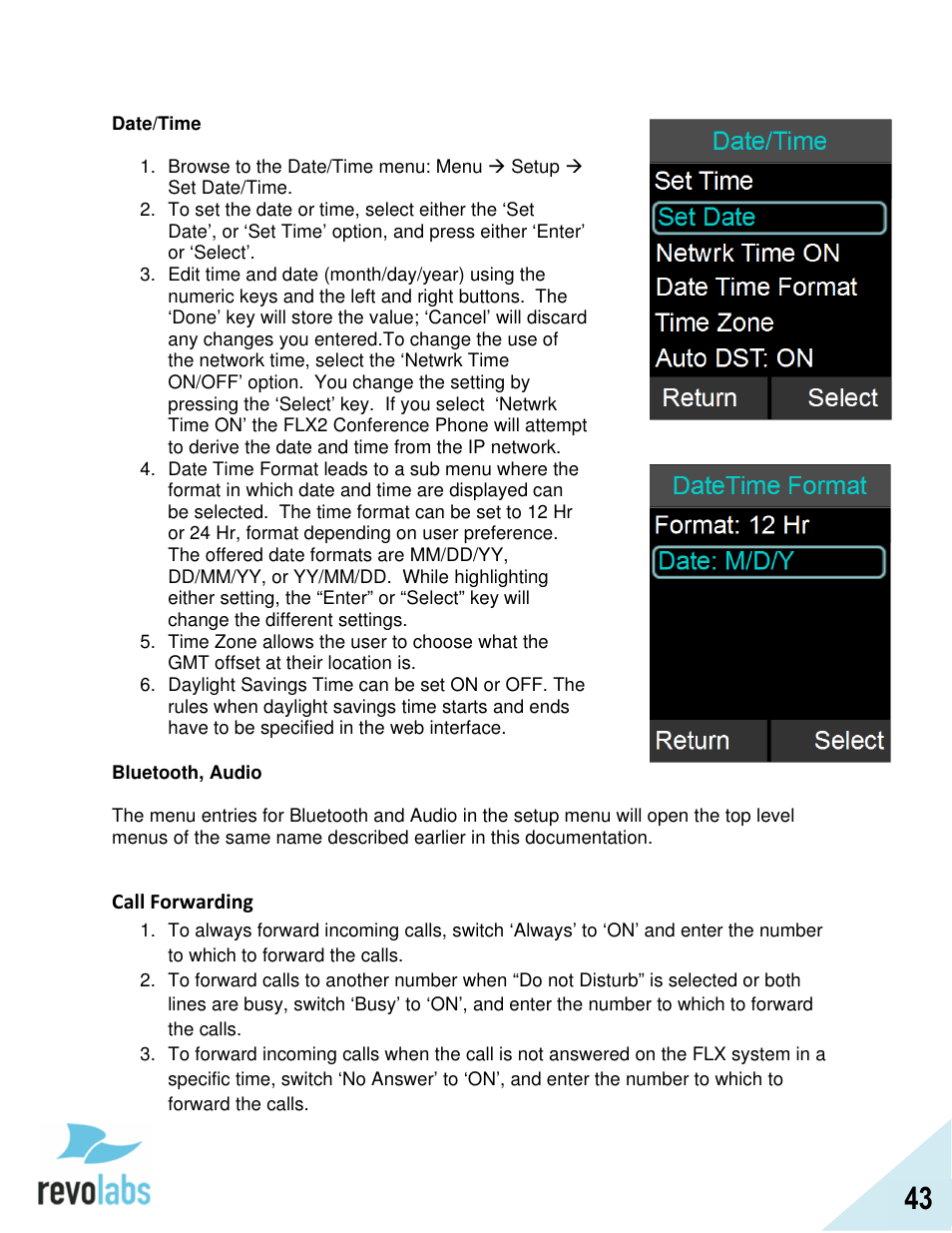 Revolabs FLX2 VoIP Advanced User Manual | Page 43 / 99