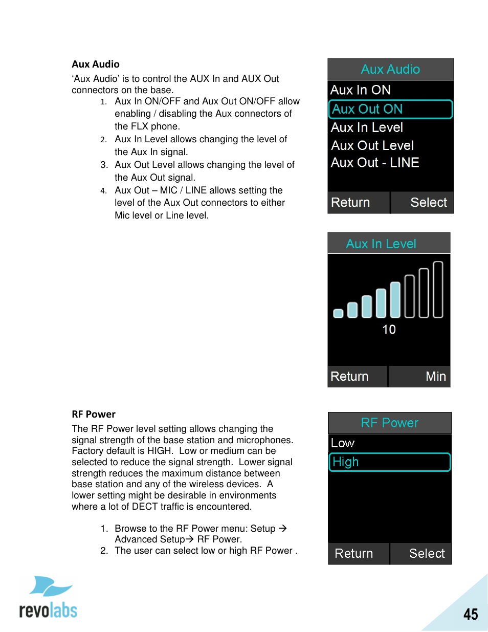 Revolabs FLX2 VoIP Advanced User Manual | Page 45 / 99