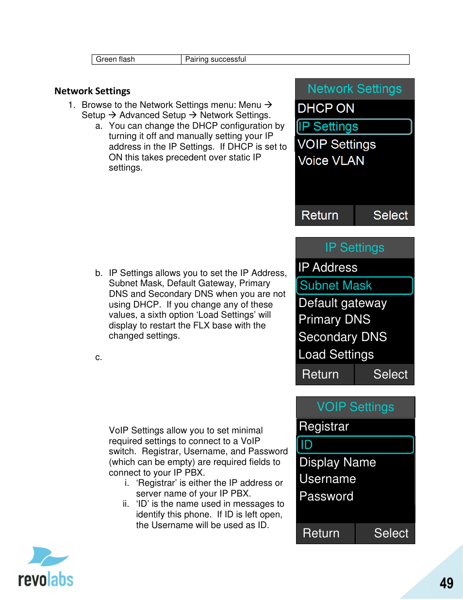 Revolabs FLX2 VoIP Advanced User Manual | Page 49 / 99