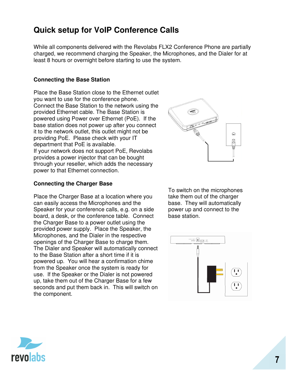 Quick setup for voip conference calls | Revolabs FLX2 VoIP Advanced User Manual | Page 7 / 99