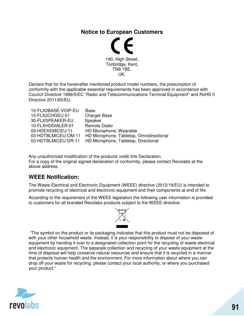 Revolabs FLX2 VoIP Advanced User Manual | Page 91 / 99