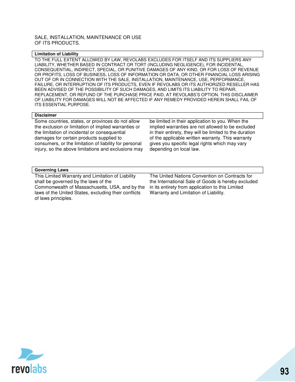 Revolabs FLX2 VoIP Advanced User Manual | Page 93 / 99