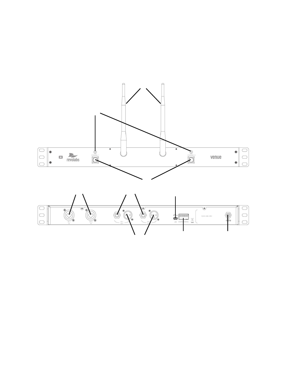 Revolabs hd venue™ base station connections, Controls and connections | Revolabs HD Venue User Manual | Page 10 / 28