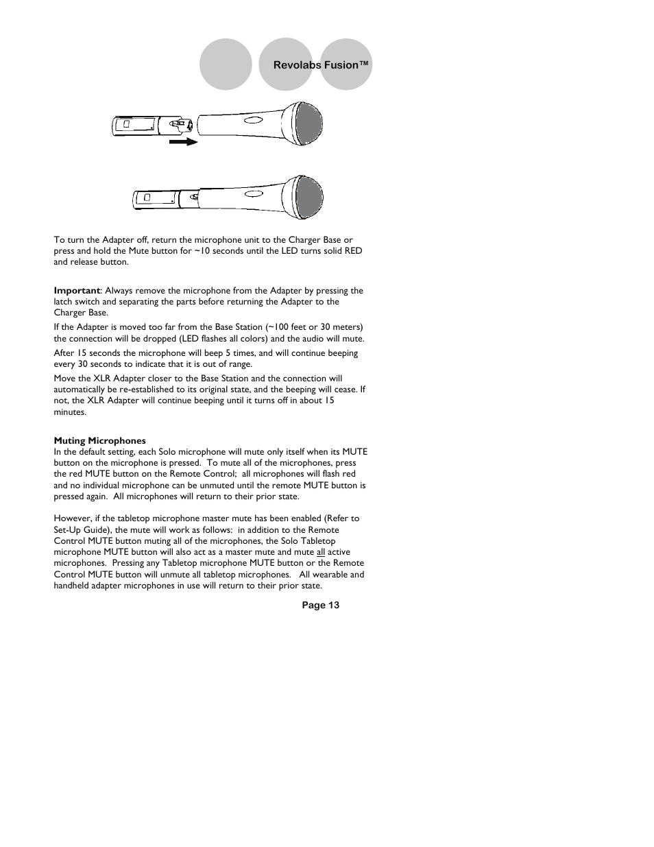 Revolabs fusion | Revolabs Fusion User Guide User Manual | Page 13 / 15