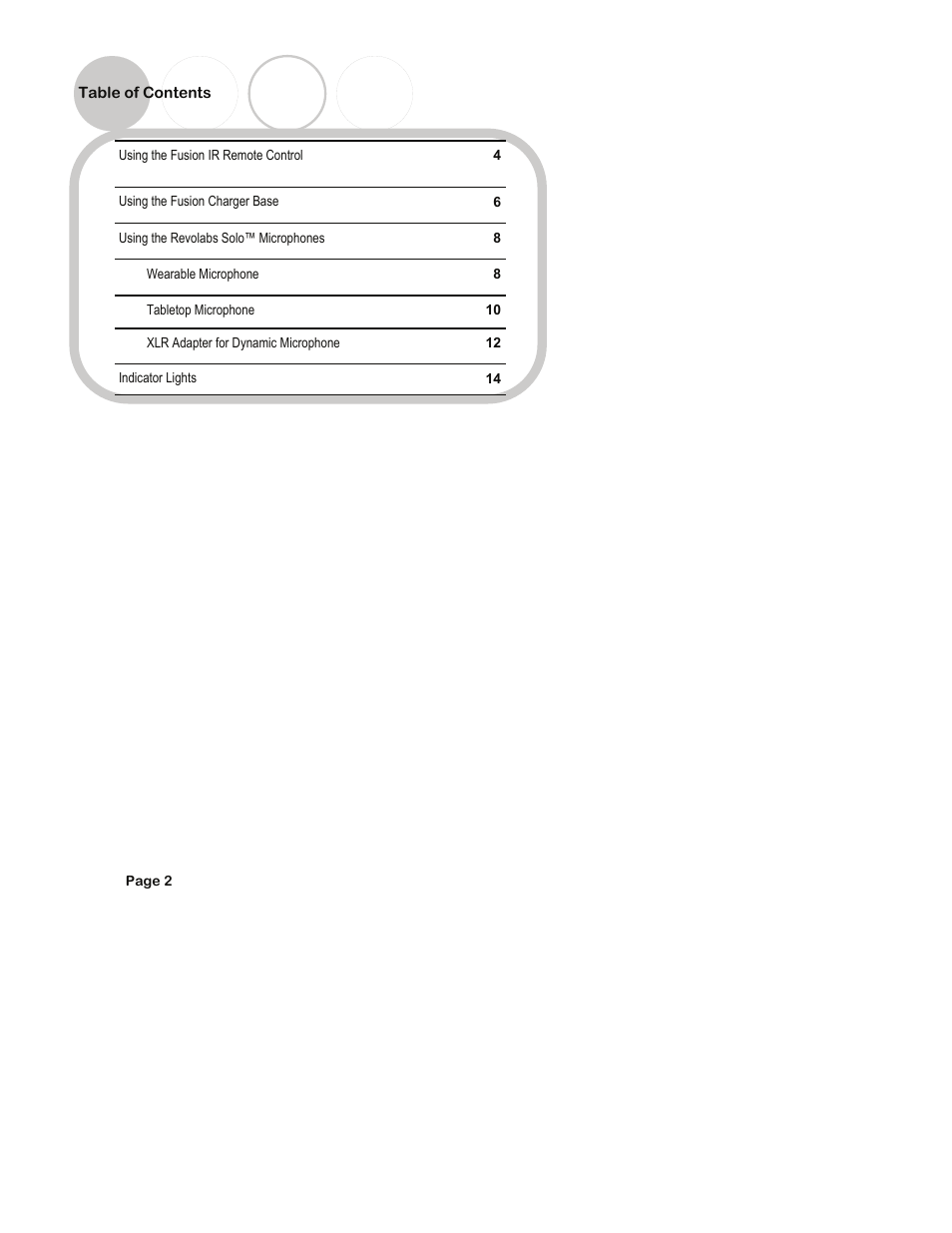 Revolabs Fusion User Guide User Manual | Page 2 / 15