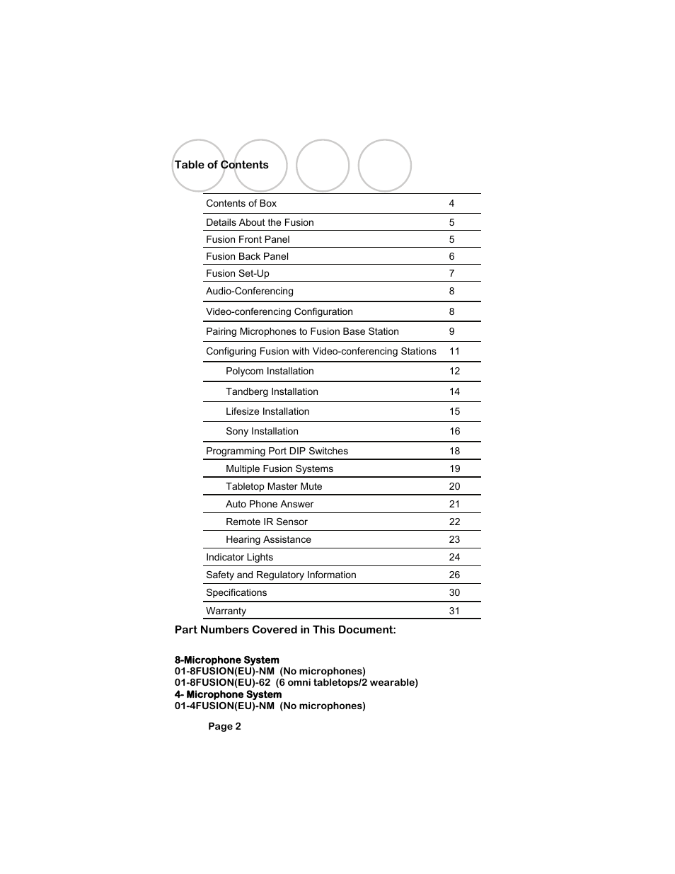 Revolabs Fusion Setup Guide User Manual | Page 2 / 32