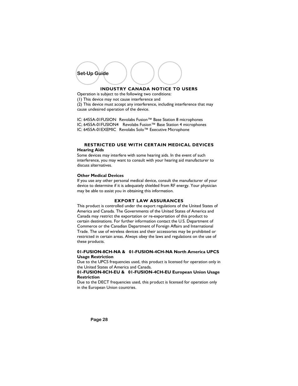 Set-up guide | Revolabs Fusion Setup Guide User Manual | Page 28 / 32