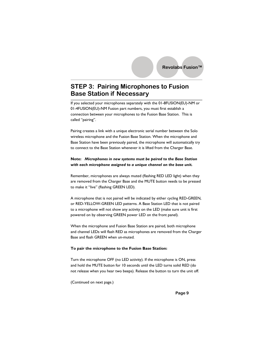Revolabs fusion | Revolabs Fusion Setup Guide User Manual | Page 9 / 32