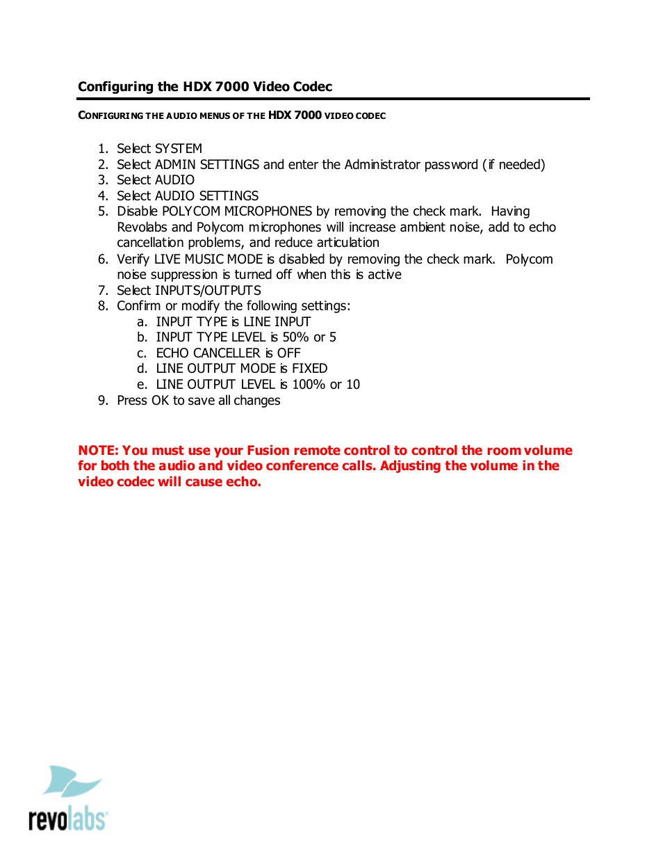 Revolabs Fusion Microphone System — Polycom HDX 7000 User Manual | Page 3 / 3