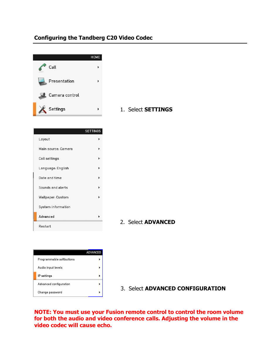 Revolabs Fusion Microphone System — Tandberg C20 User Manual | Page 3 / 4
