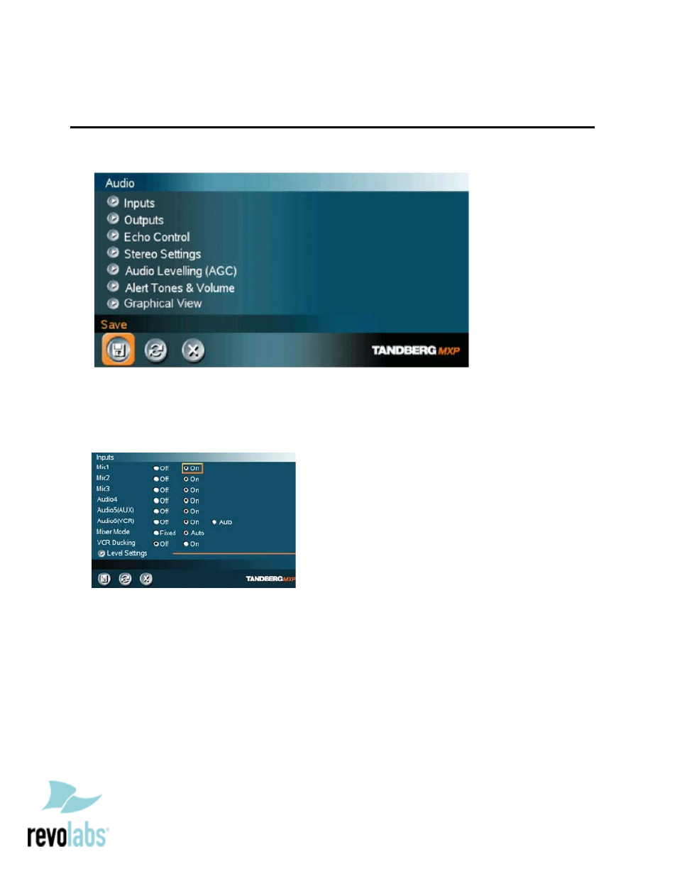 Revolabs Fusion Microphone System - Tandberg 6000 / 8000 MXP User Manual | Page 3 / 5