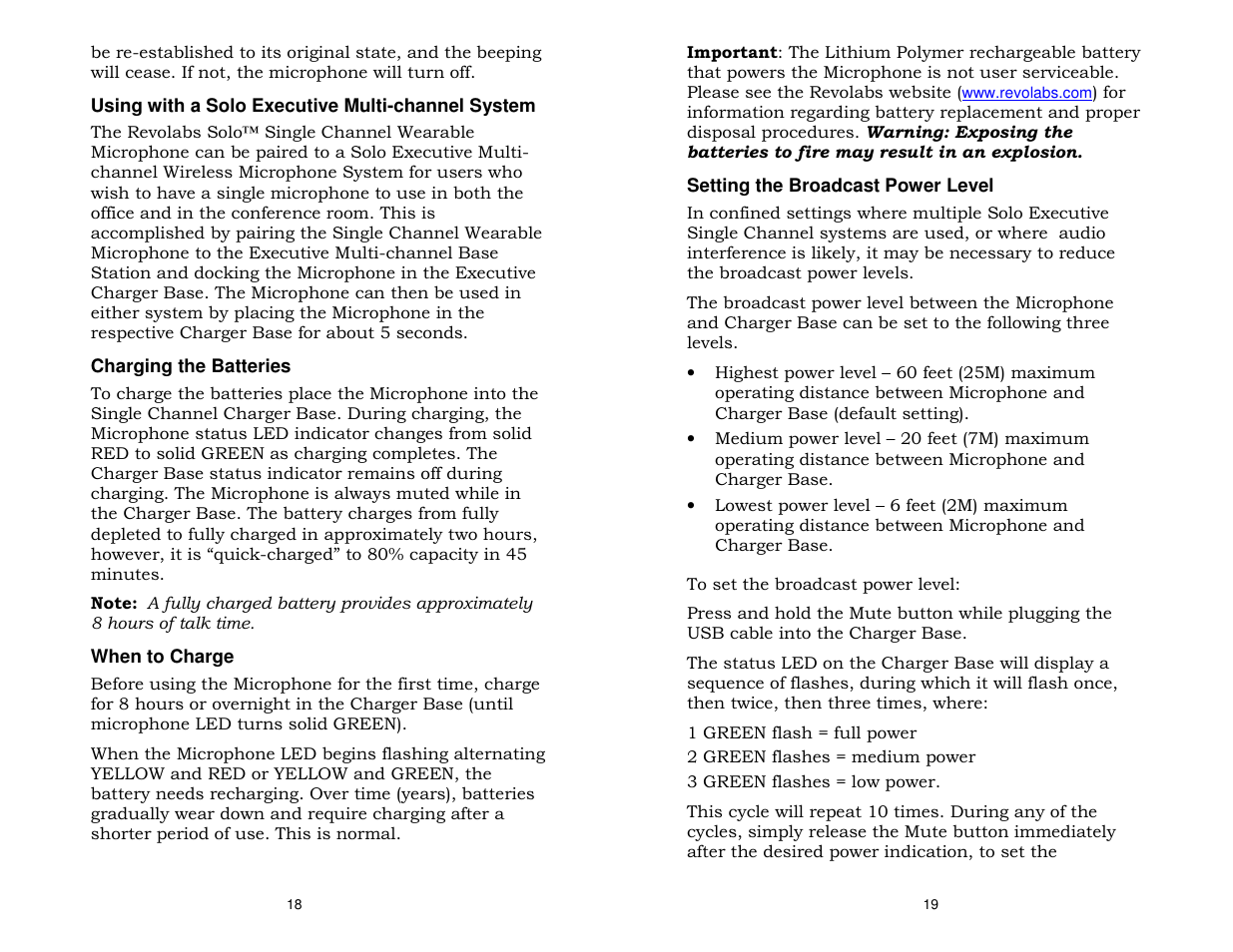 Revolabs Solo Single Channel User Manual | Page 11 / 14