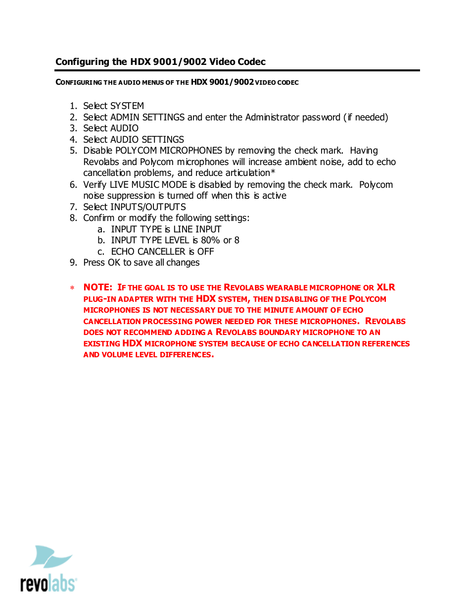 Revolabs Single Channel System - Polycom HDX 9001/9002 User Manual | Page 4 / 4