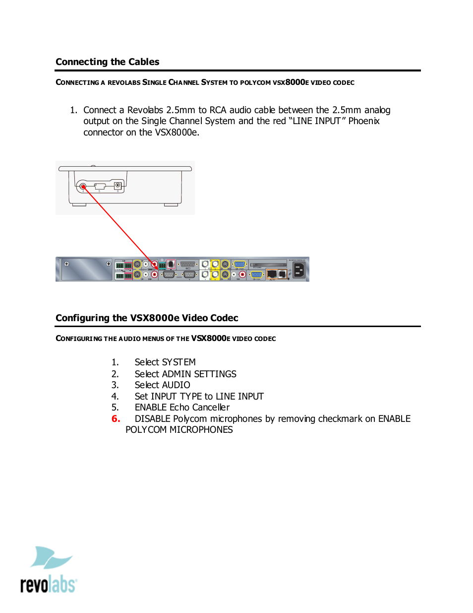 Revolabs Single Channel System - Polycom VSX8000e User Manual | Page 2 / 2