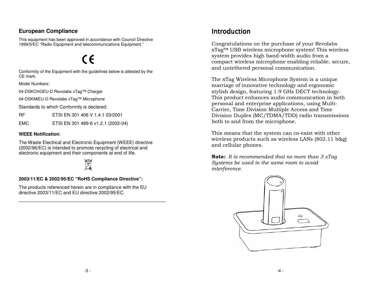 Introduction | Revolabs XTAG USB User Manual | Page 4 / 12