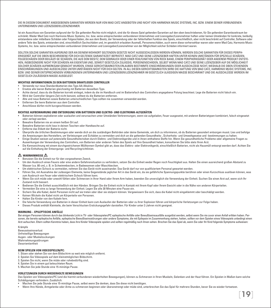 Rock Band Wireless Fender Precision Bass Controller Rock Band 3-PlayStation-3 User Manual | Page 19 / 32
