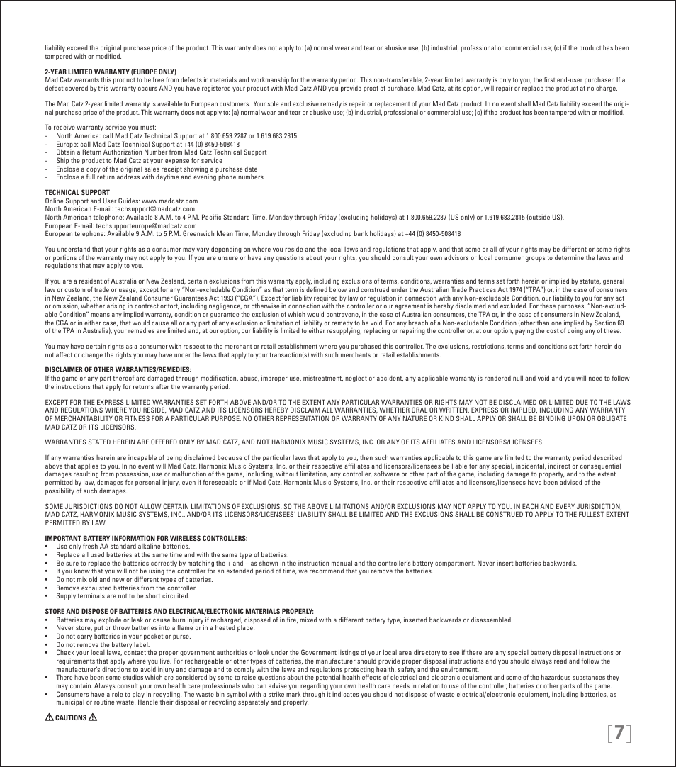Rock Band Wireless Fender Precision Bass Controller Rock Band 3-Nintendo Wii User Manual | Page 7 / 32