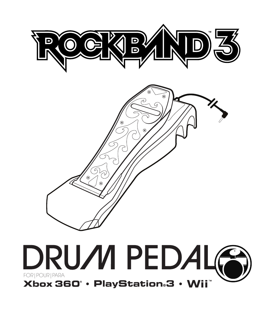 Rock Band Drum Pedal Rock Band 3-Nintendo Wii User Manual | 24 pages